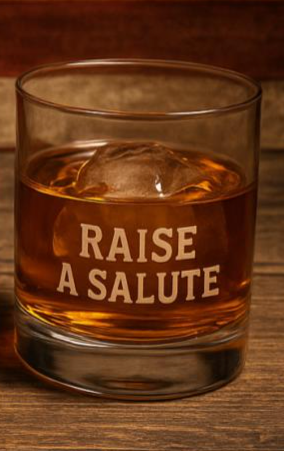 Raise a Salute Whiskey Glass Pair